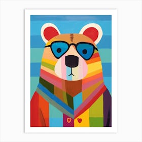 Little Bear 1 Wearing Sunglasses Art Print