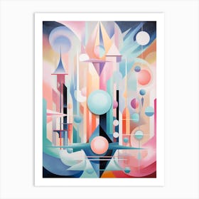 Energy And Vibrations Abstract Geometric 6 Art Print