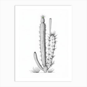 Rat Tail Cactus William Morris Inspired 4 Art Print