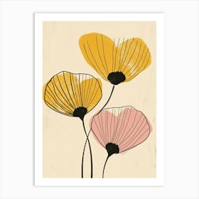 Edmonton Flower Market Boho Minimalist Style 1 Art Print