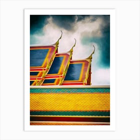 Rooftops Of Wat Pho Art Print