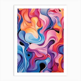 "Imagined Realms: Abstract Musings on Canvas" Art Print