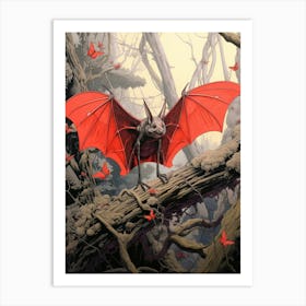 Lesser Bulldog Bat Painting 7 Art Print