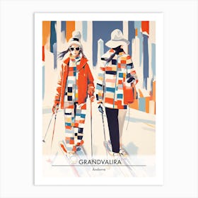 Grandvalira   Andorra, Ski Resort Poster Illustration 2 Art Print