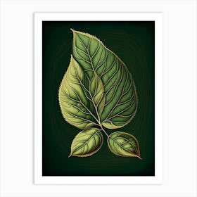Tea Leaf Vintage Botanical 1 Art Print