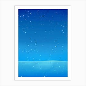 Snowy Night Sky Art Print