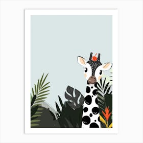 Giraffe In The Jungle 16 Art Print