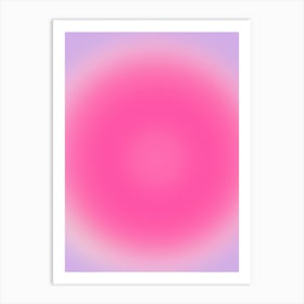 Gradient Pink And Purple Aura Art Print