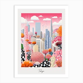 Poster Of Tokyo, Illustration In The Style Of Pop Art 4 Art Print
