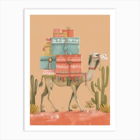 Camel With Presents Art Print