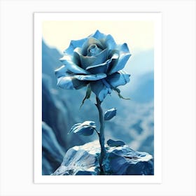 Blue Rose 5 Art Print