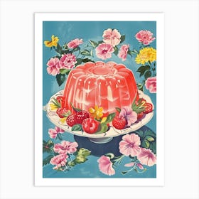 Rasperry Jelly Vintage Cookbook Illustration 1 Art Print