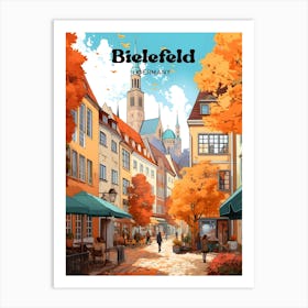 Bielefeld Germany Street view Modern Travel Art Art Print