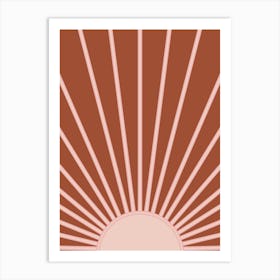 Sunshine Brown And Beige Art Print