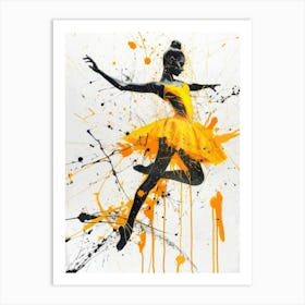 Yellow Ballerina Art Print