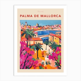 Palma De Mallorca Spain Fauvist Travel Poster Art Print