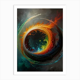 Fire Swirl Art Print