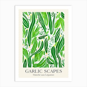 Marche Aux Legumes Garlic Scapes Summer Illustration 7 Art Print