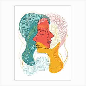 Abstract Portrait Series 7 Art Print