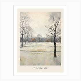 Winter City Park Poster Phoenix Park Dublin 1 Art Print