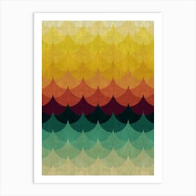 Geometric sunset 5 Art Print