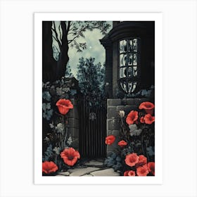 Poppies At The Gate Art Print