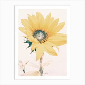Almost Open Sunflower Art Print