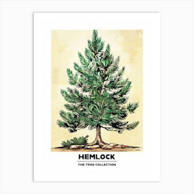 Hemlock Tree Storybook Illustration 1 Poster Art Print