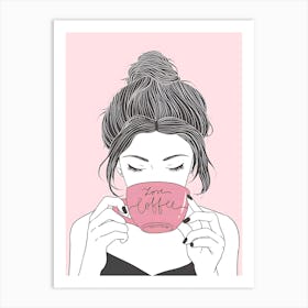 Coffee Girl Art Print