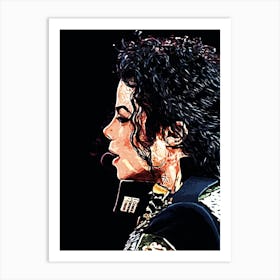 Michael Jackson king of pop music 3 Art Print