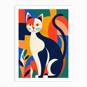 Abstract Cat 1 Art Print