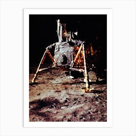 A Close Up Of The Lunar Module On The Lunar Surface Art Print