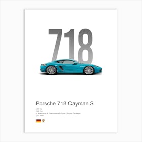 718 Cayman S Porsche Art Print