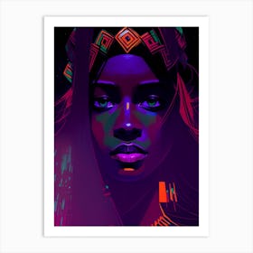 Purple Passion Portrait Art Print