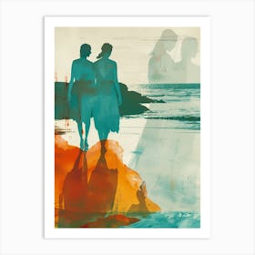 Shadows On The Beach Art Print