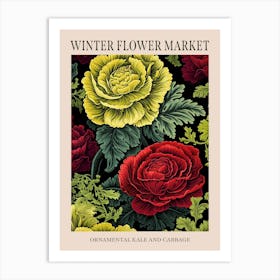 Ornamental Kale And Cabbage 2 Winter Flower Market Poster Art Print