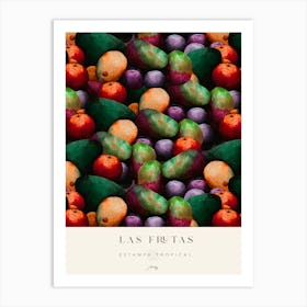 Las Frutas - Estampa Tropical Art Print