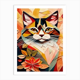 Origami Cat 1 Art Print