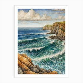 Cliffs Of Iona Art Print