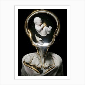 Baby In A Glass Art Print