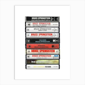 Bruce Springsteen - Albums - Cassette Print Art Print