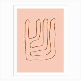 Abstrcat U Symbol Art Print