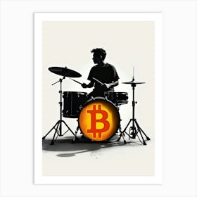 Bitcoin Drums Art Print