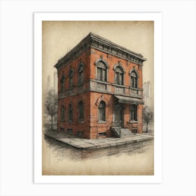 Old Brick Building 1 Art Print