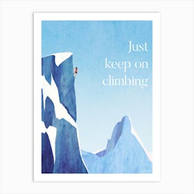 Mountain Climbing Travel Print, Minimalist Climbing Quote Art Print