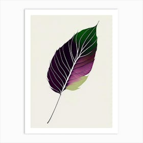 Basil Leaf Abstract Art Print