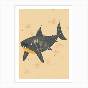 Cute Muted Pastels Shark 1 Art Print