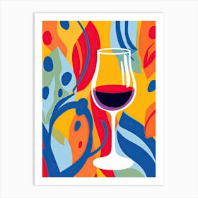 Wine Glass 6, Inspired by Matisse Art Print