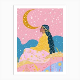 Tarot Card esmerald moon Art Print