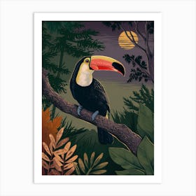 Toucan In The Jungle Art Print